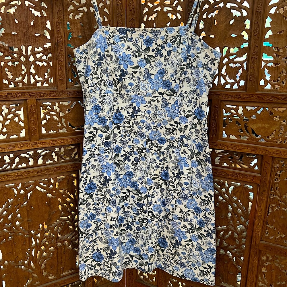 Wild Fable Blue Flower Print Mini Dress